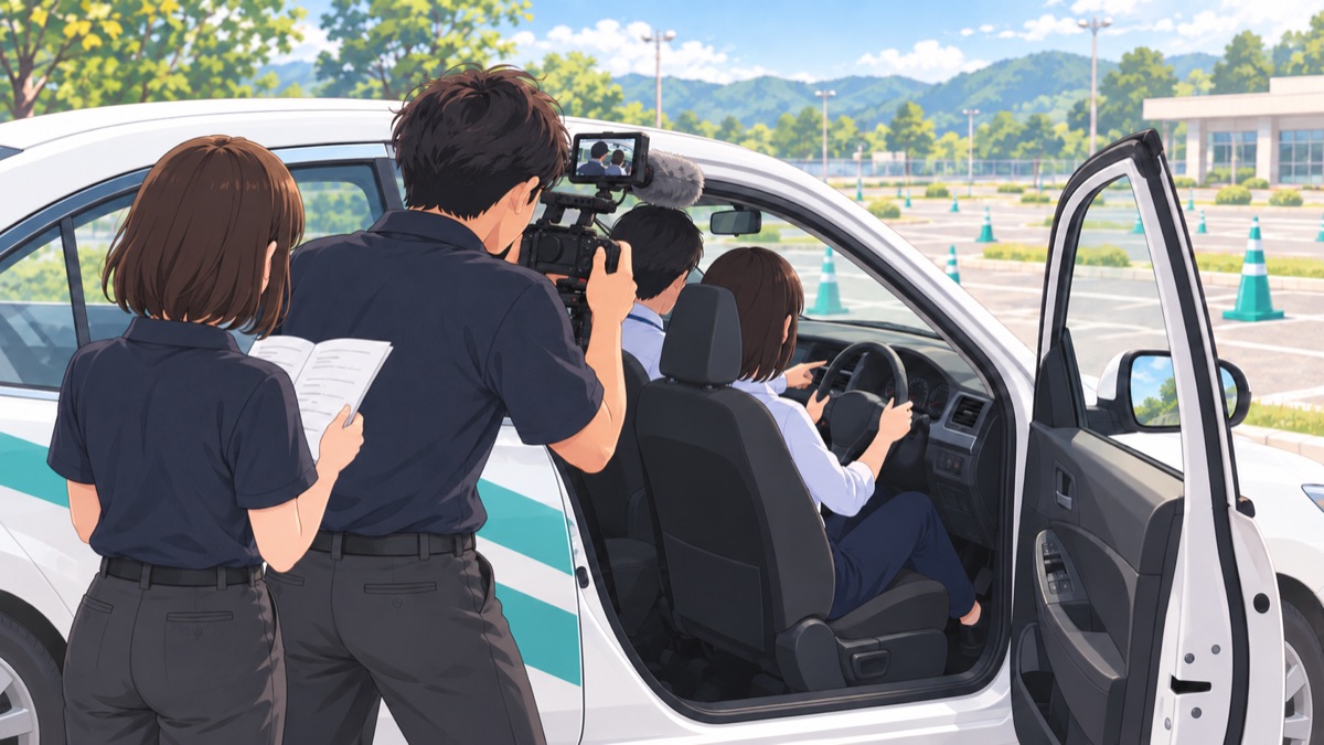 自動車教習所のイメージ動画を制作しています